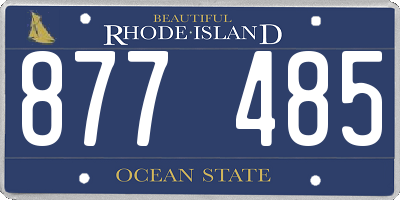 RI license plate 877485