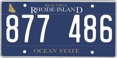 RI license plate 877486