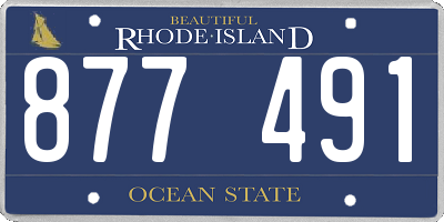 RI license plate 877491