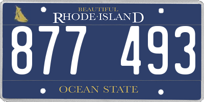 RI license plate 877493