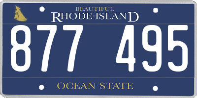 RI license plate 877495