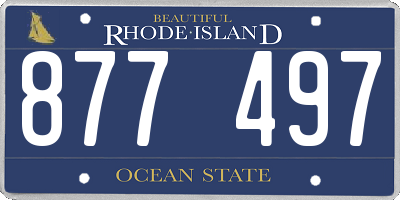 RI license plate 877497