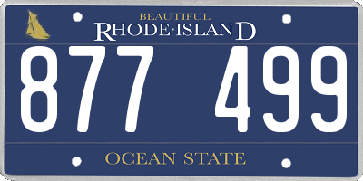 RI license plate 877499