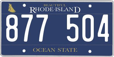 RI license plate 877504