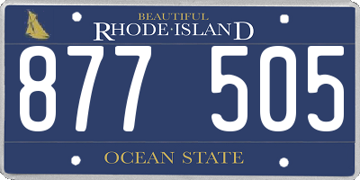 RI license plate 877505