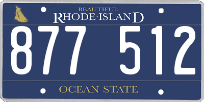 RI license plate 877512