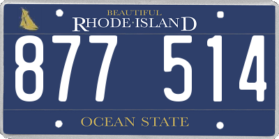 RI license plate 877514