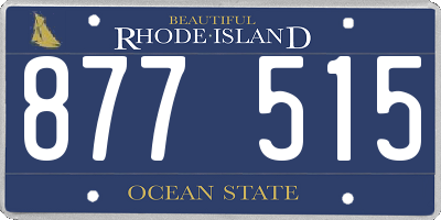RI license plate 877515