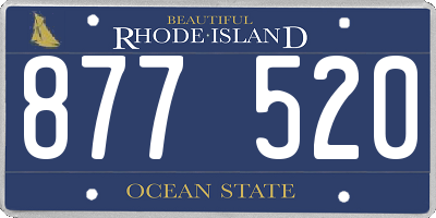 RI license plate 877520