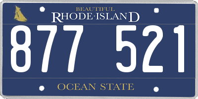 RI license plate 877521