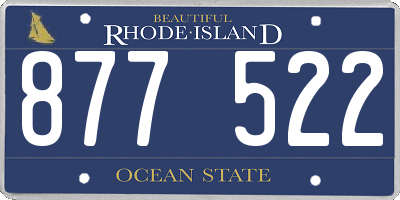 RI license plate 877522