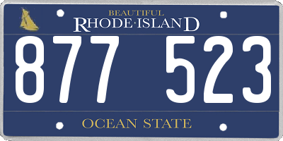 RI license plate 877523