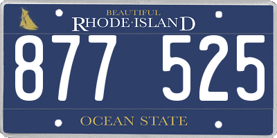 RI license plate 877525