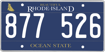RI license plate 877526