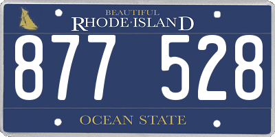 RI license plate 877528