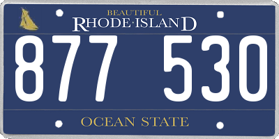 RI license plate 877530