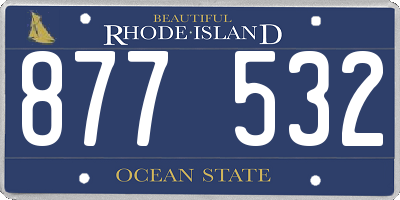 RI license plate 877532