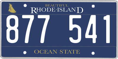 RI license plate 877541