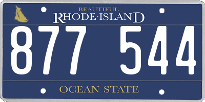 RI license plate 877544