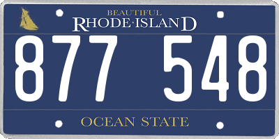 RI license plate 877548