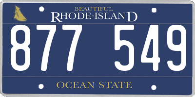 RI license plate 877549