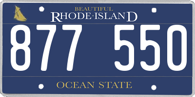 RI license plate 877550