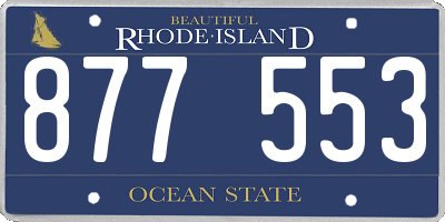 RI license plate 877553