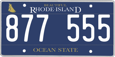RI license plate 877555