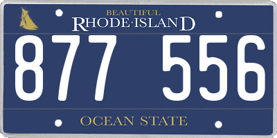 RI license plate 877556