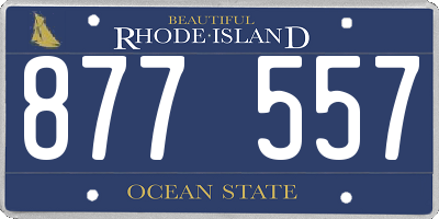 RI license plate 877557