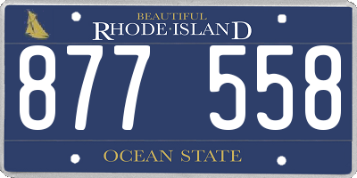RI license plate 877558