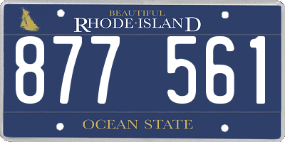 RI license plate 877561