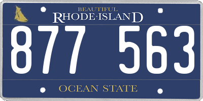 RI license plate 877563