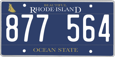 RI license plate 877564