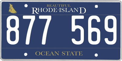 RI license plate 877569