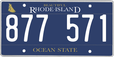 RI license plate 877571