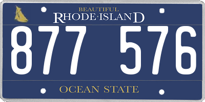 RI license plate 877576