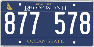 RI license plate 877578