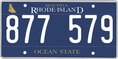 RI license plate 877579