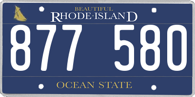 RI license plate 877580