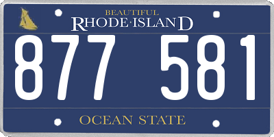 RI license plate 877581