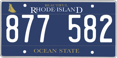 RI license plate 877582