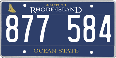 RI license plate 877584