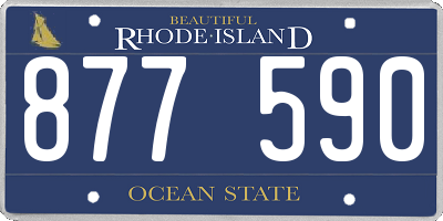 RI license plate 877590