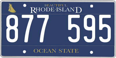RI license plate 877595
