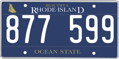 RI license plate 877599