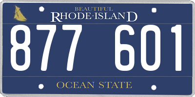 RI license plate 877601