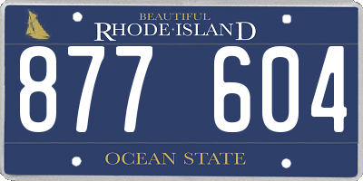 RI license plate 877604