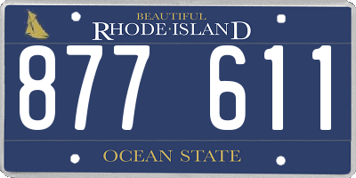 RI license plate 877611