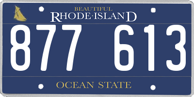 RI license plate 877613